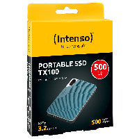 Intenso Lesen/Schreiben bis zu 500 MB/s/500GB USB Typ-C 3.2 Gen 1 (3.1 Gen 1) Blau, Grau