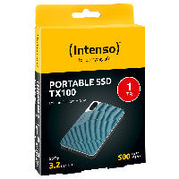 Intenso Lesen/Schreiben bis zu 500 MB/s/1TB USB Typ-C 3.2 Gen 1 (3.1 Gen 1) Blau, Grau