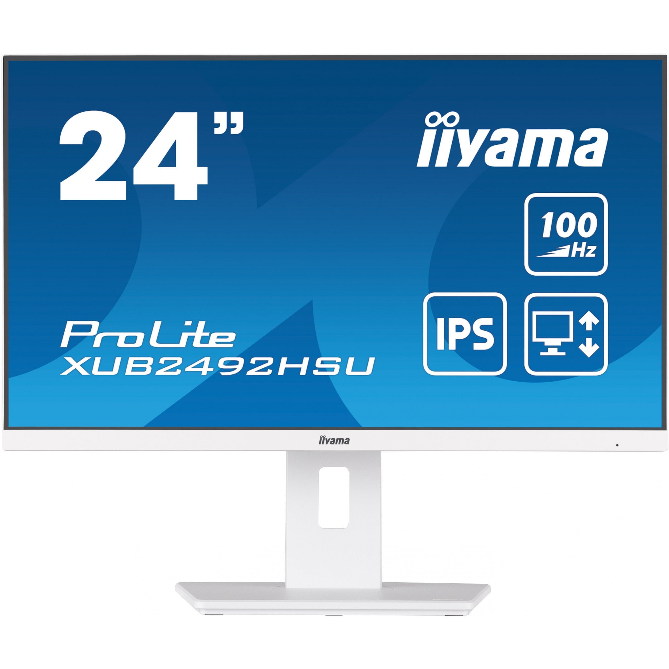 61cm/24" (1920x1080) iiyama ProLite XUB2492HSU-W6 16:9 FHD IPS 100Hz 0.4ms HDMI DP Pivot Speaker White