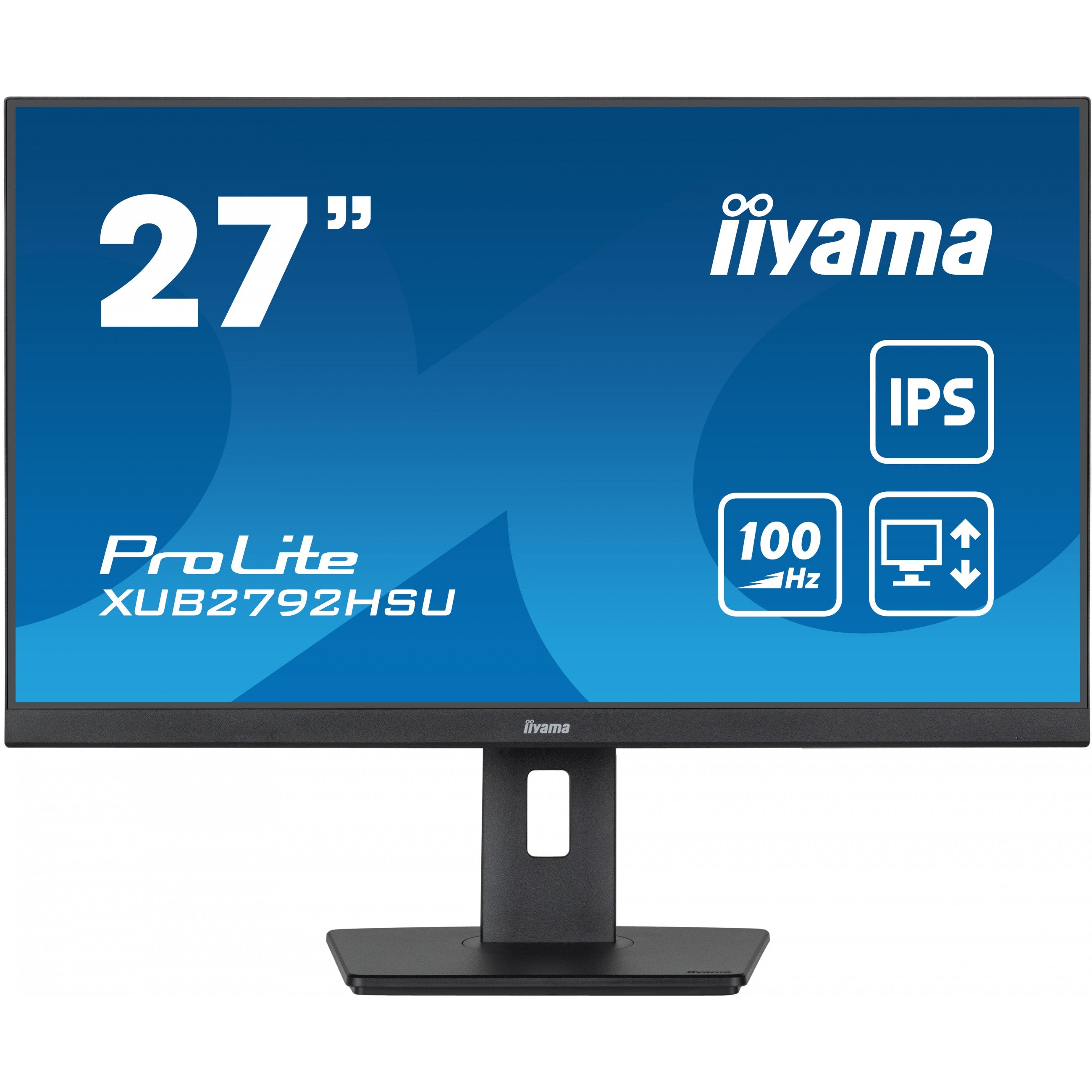 68.6cm/27" (1920x1080) iiyama ProLite XUB2792HSU-B6 16:9 FHD IPS 100Hz 0.4ms HDMI DP Pivot VESA Speaker Black
