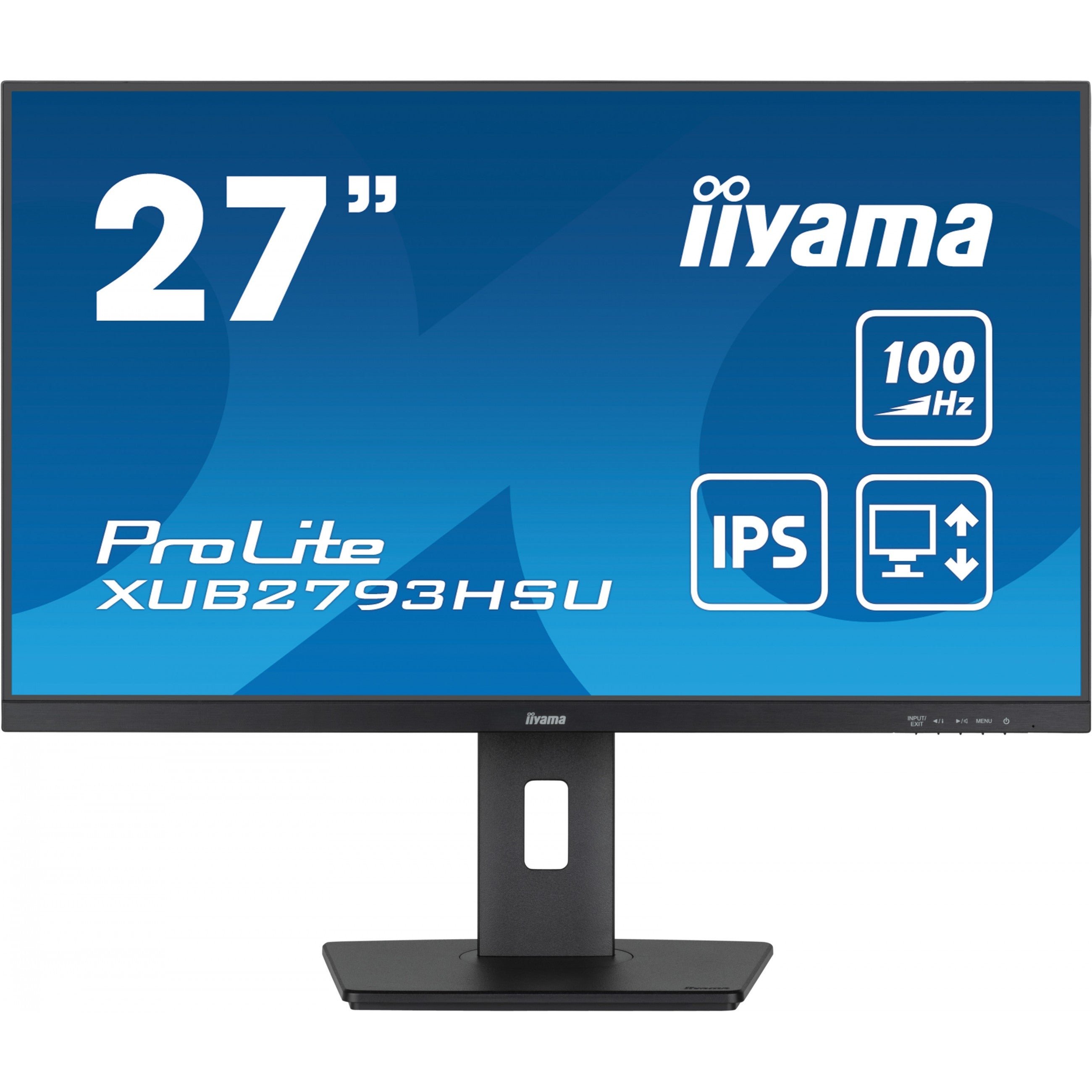 68.6cm/27" (1920x1080) iiyama ProLite XUB2793HSU-B6 16:9 FHD IPS 100Hz 1ms HDMI DP Pivot VESA Speaker Black