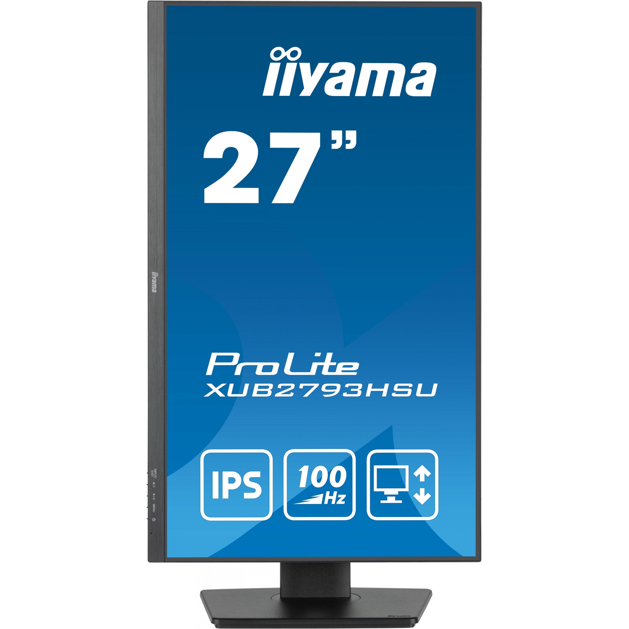 68.6cm/27" (1920x1080) iiyama ProLite XUB2793HSU-B6 16:9 FHD IPS 100Hz 1ms HDMI DP Pivot VESA Speaker Black