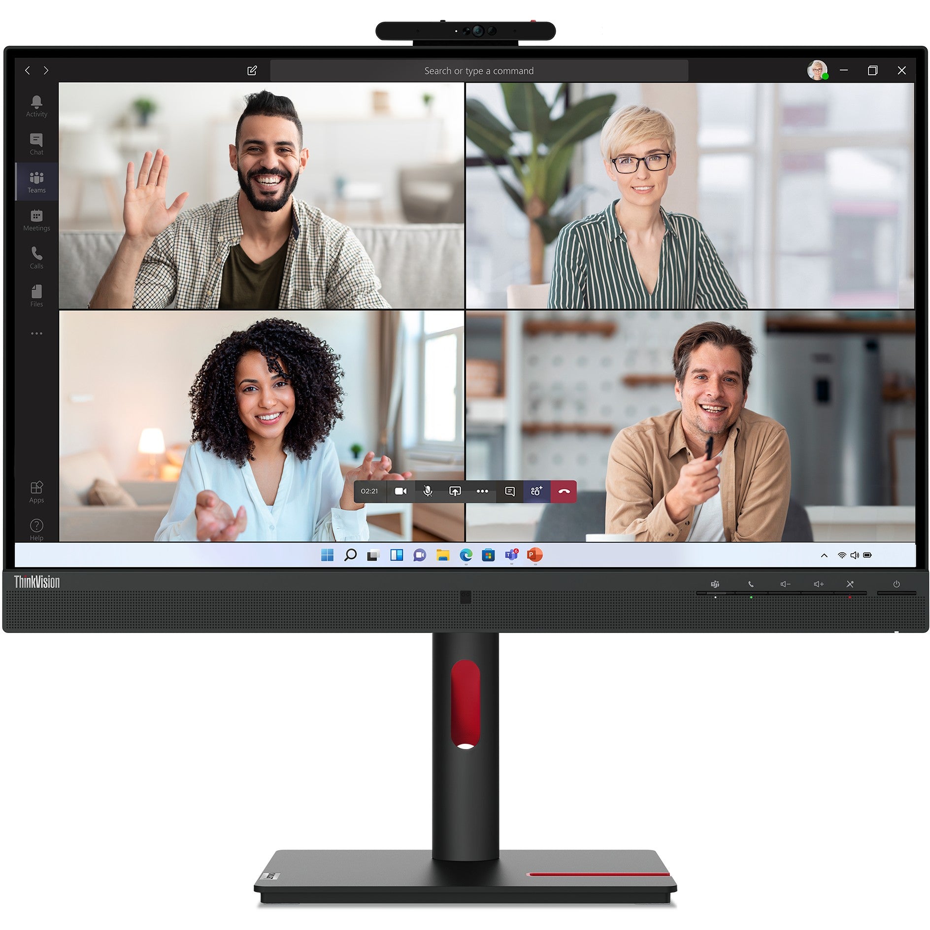 68.6cm/27" (2560x1440) Lenovo ThinkVision T27hv-30 16:9 QHD IPS 4ms 75Hz HDMI DP USB-C Speaker Pivot Black