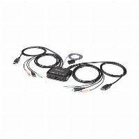 StarTech KVM Switch 2xKVM 2xDP-M 1xDP-W 2xUSB-M&W 4xAudio Ausgang Klinke 2xAudio Eingang Black