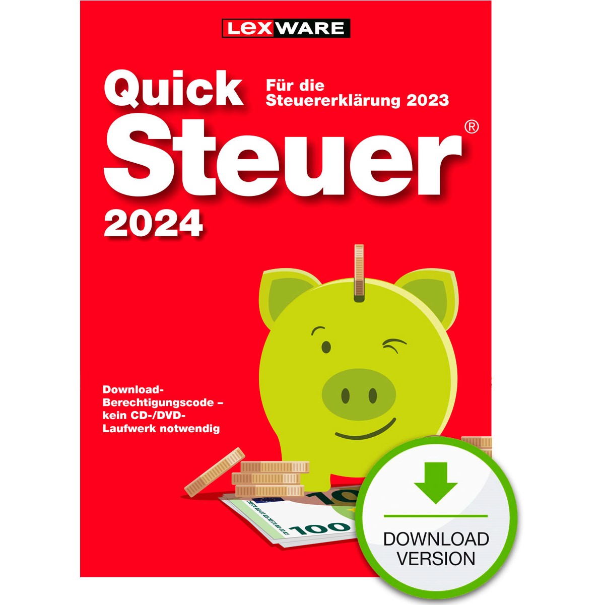 Lexware Quicksteuer 2024 - 1 Device. bis zu 3 Steuererklärungen - ESD-DownloadESD