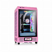 Thermaltake The Tower 200 Mini-ITX Tower Pink Tempered Glass Side Panel