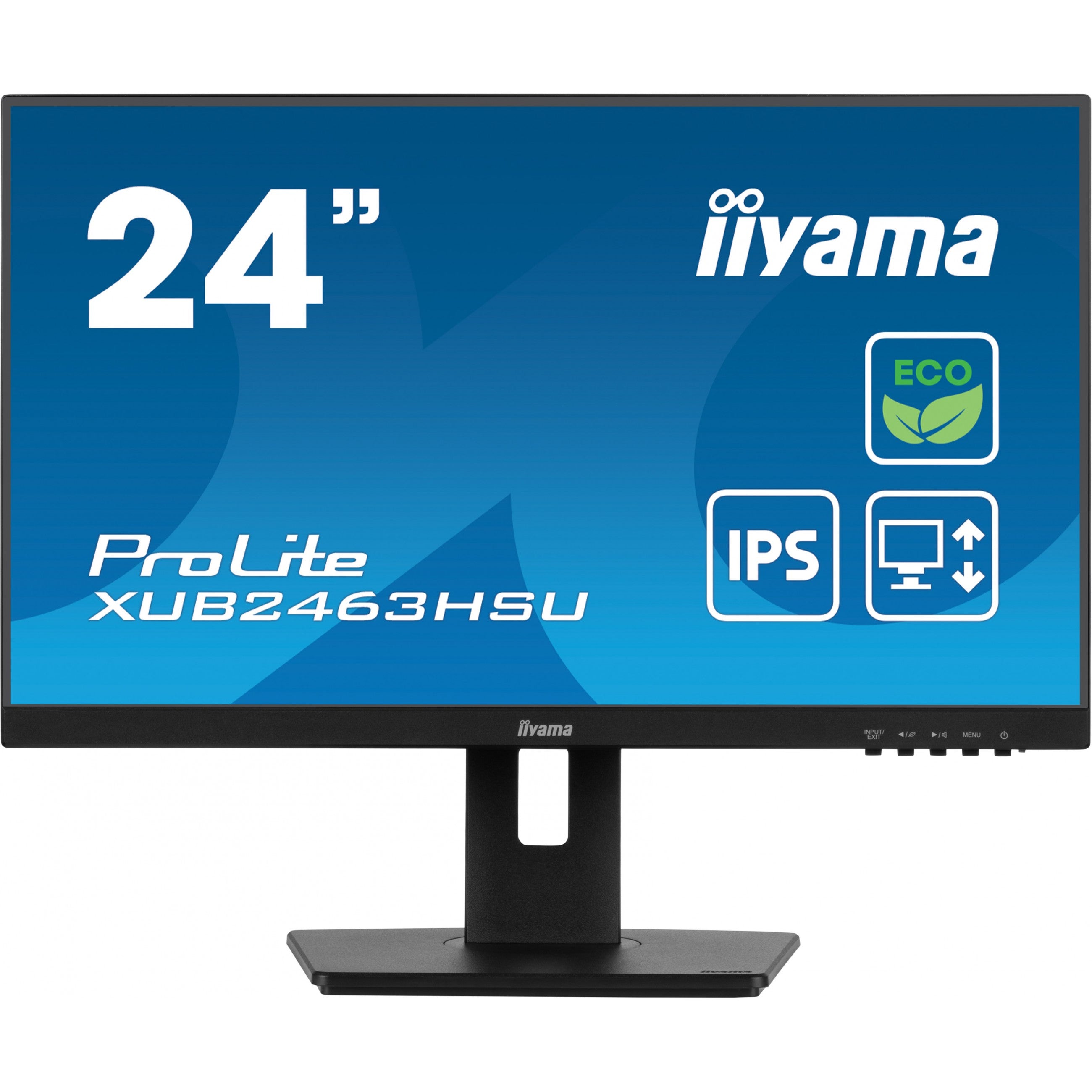 60.5cm/24" (1920x1080) iiyama Prolite XUB2463HSU-B1 16:9 FHD IPS 100Hz 3ms HDMI DP USB LS Pivot Black