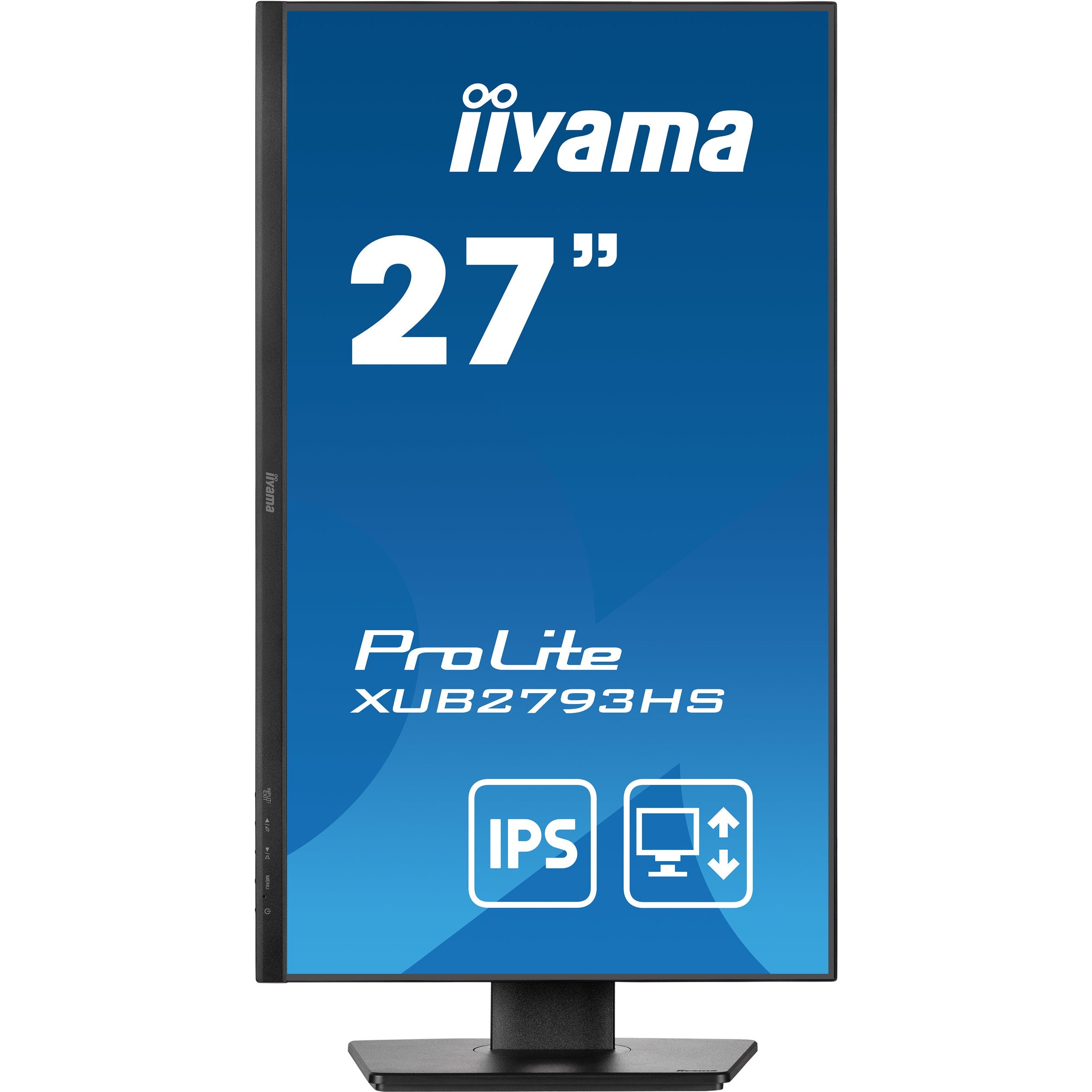 68.5cm/27" (1920x1080) Iiyama Prolite XUB2793HS-B6 16:9 FHD IPS 100Hz 1ms HDMI DP LS Pivot VESA Black