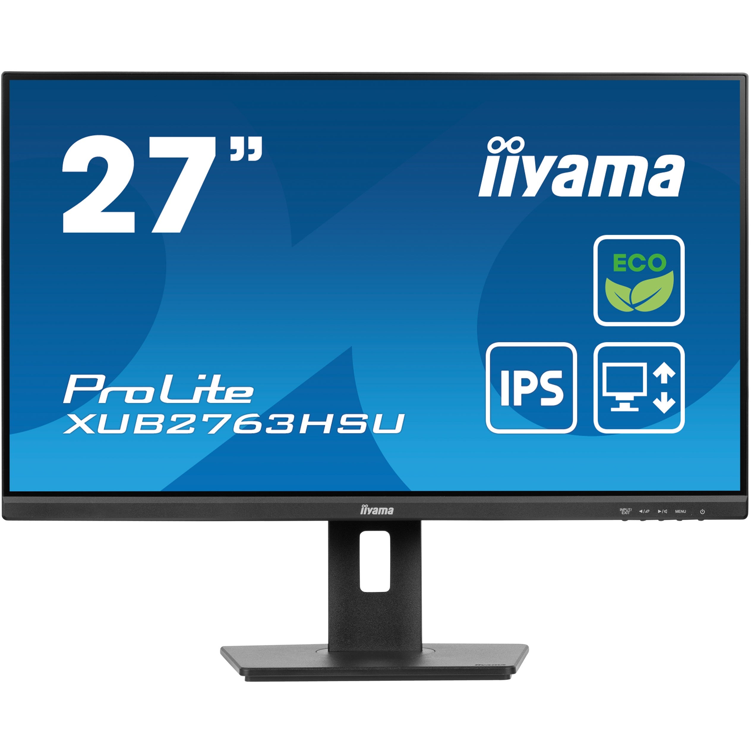 68.6cm/27" (1920x1080) iiyama Prolite XUB2763HSU-B1 16:9 FHD IPS 100Hz 3ms HDMI DP USB LS Pivot VESA Black