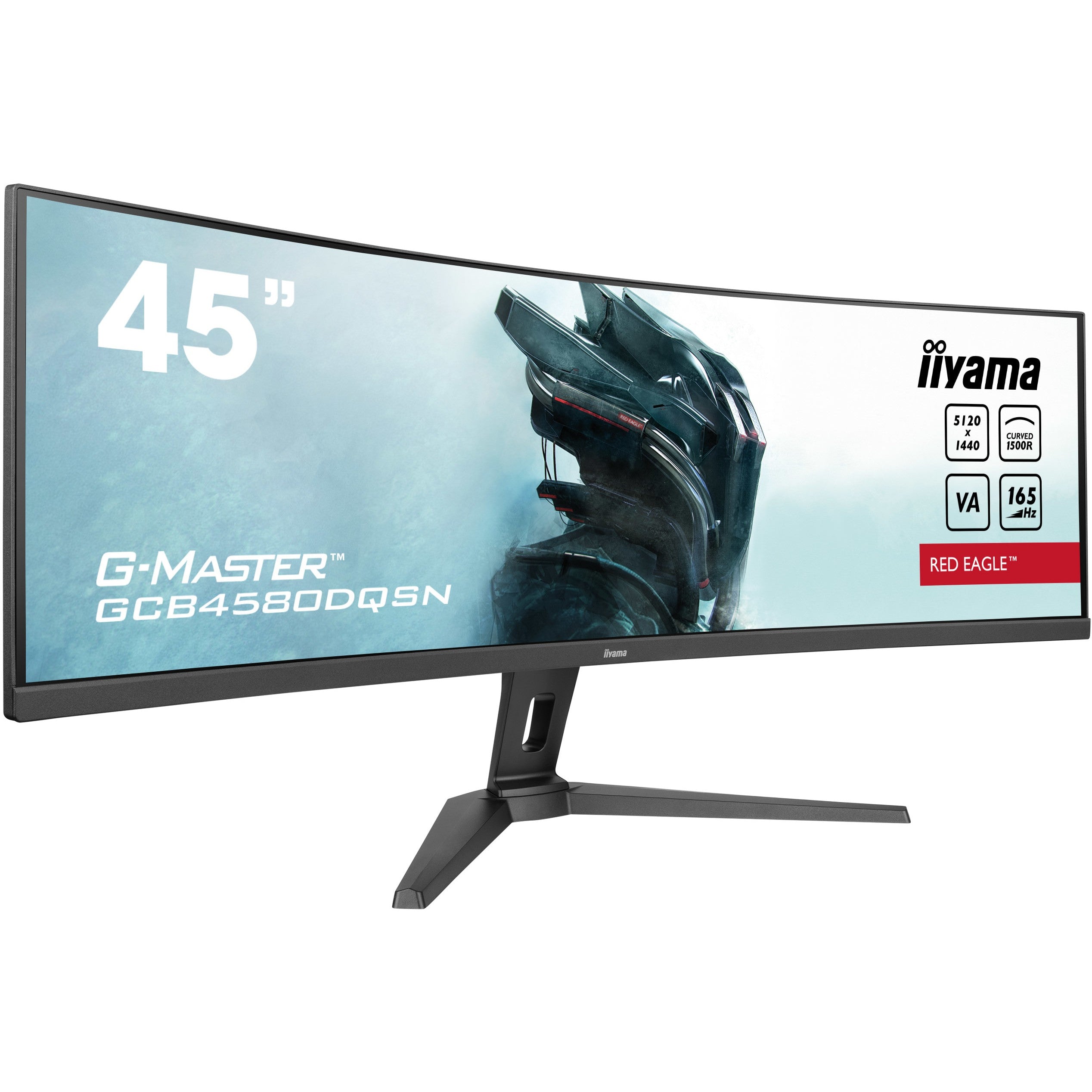 113cm/45" (5120x1440) iiyama G-MASTER GCB4580DQSN-B1 32:9 DQHD Curved 165Hz 0.8ms HDMI DP USB-C RJ45 KVM LS Black