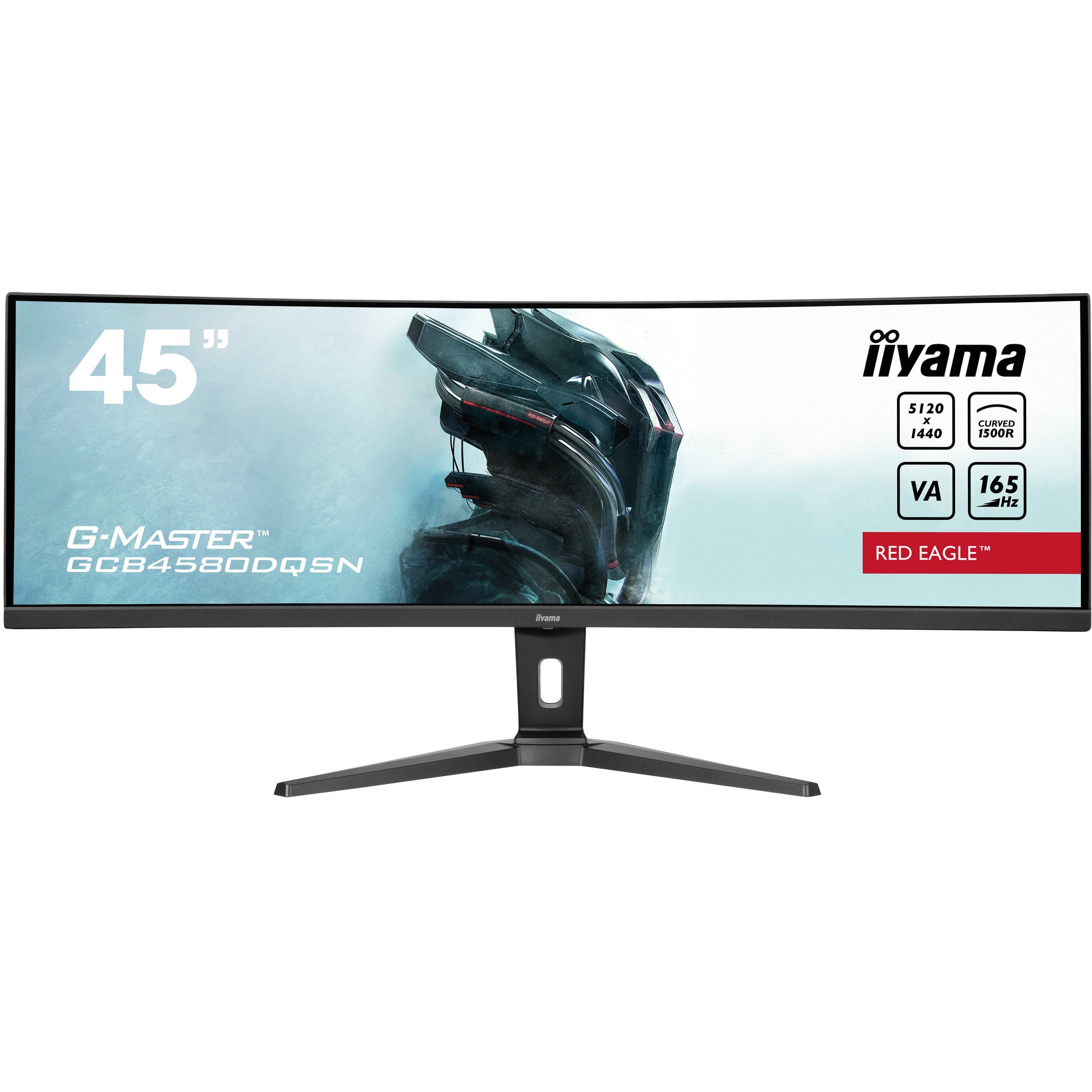 113cm/45" (5120x1440) iiyama G-MASTER GCB4580DQSN-B1 32:9 DQHD Curved 165Hz 0.8ms HDMI DP USB-C RJ45 KVM LS Black