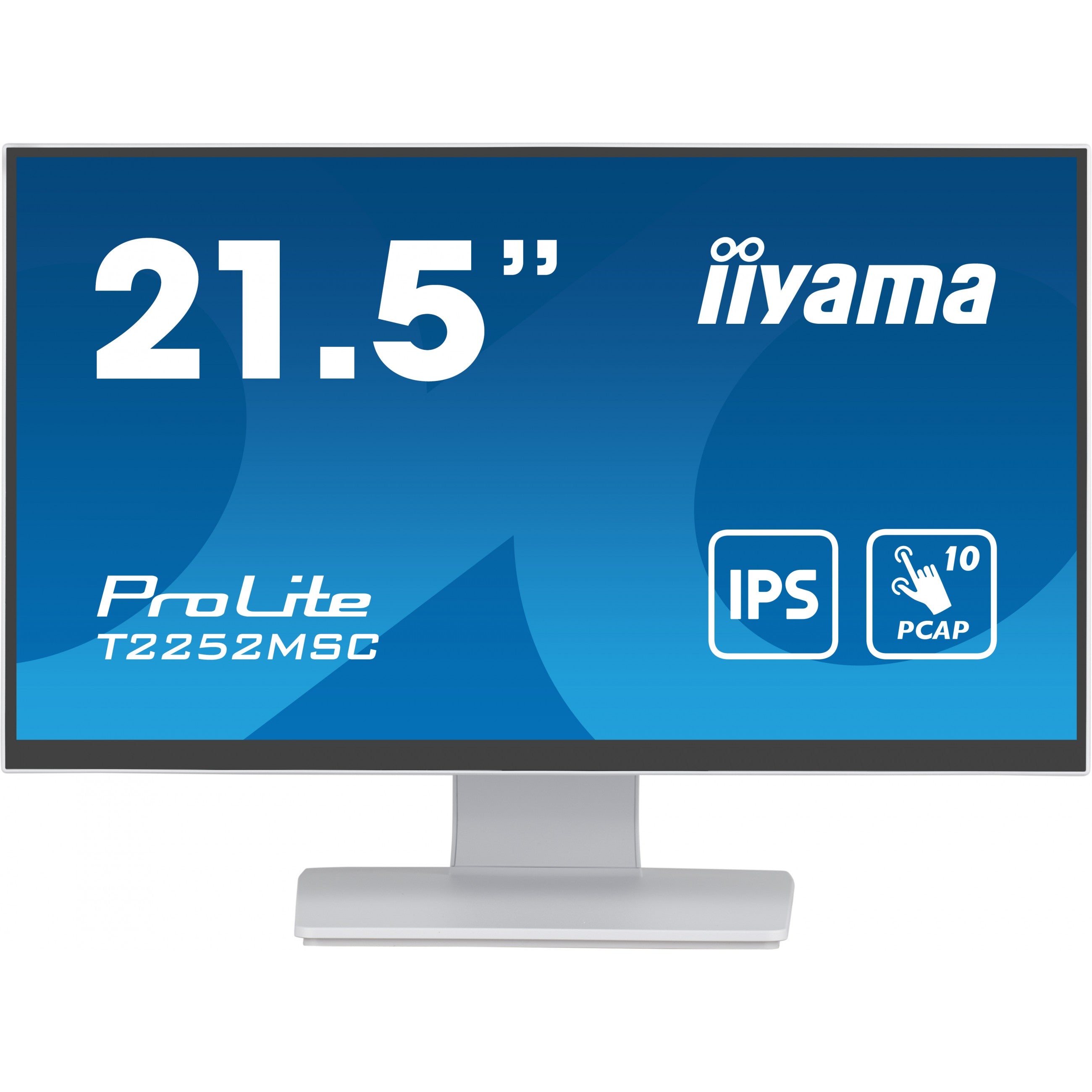 54.5cm/21.5" (1920x1080) iiyama ProLite T2252MSC-W2 16:9 FHD IPS Touch 5ms HDMI DP Speaker White