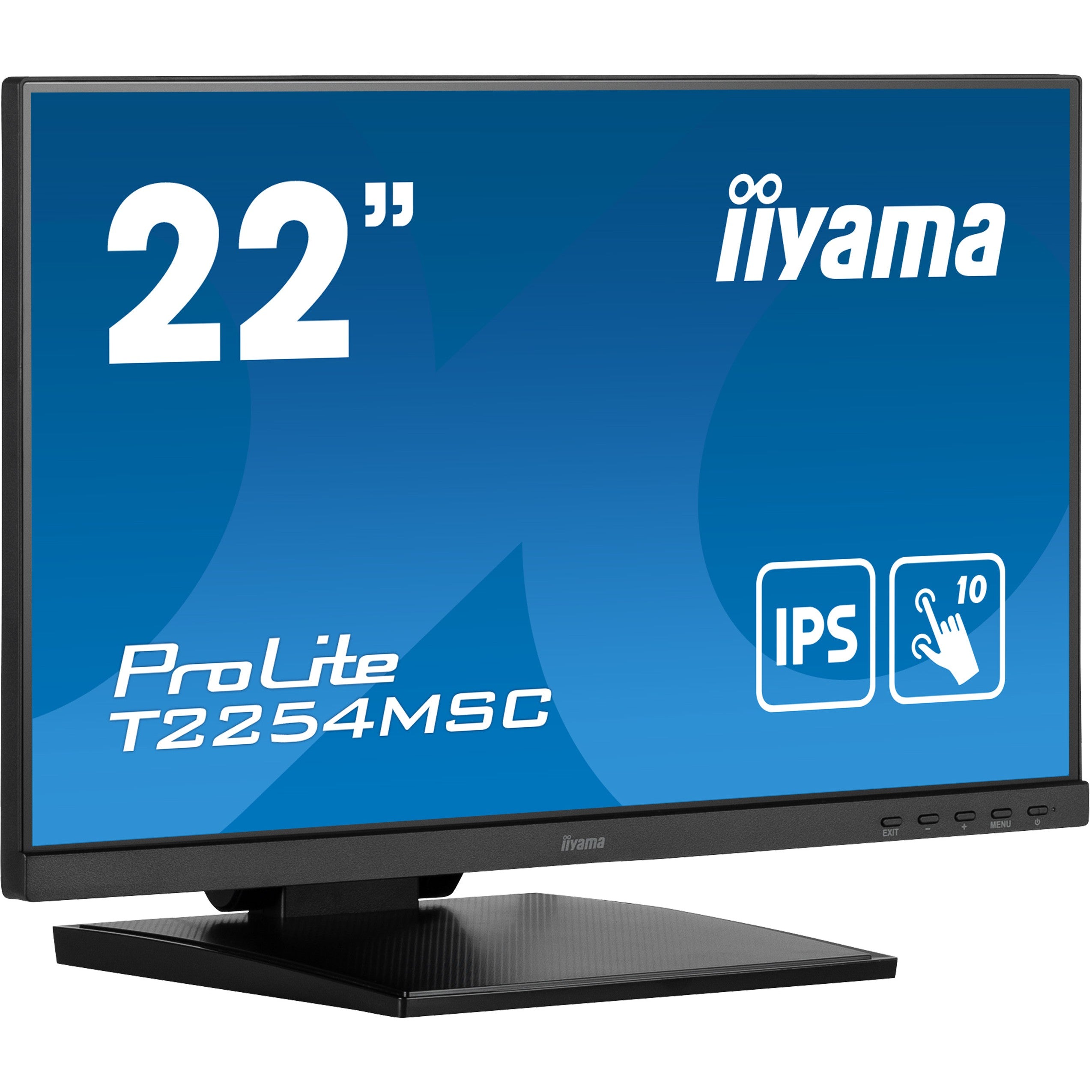 55.9cm/22" (1920x1080) iiyama ProLite T2254MSC-B1AG 16:9 FHD IPS Touch 4ms 60Hz HDMI DP Speaker Black