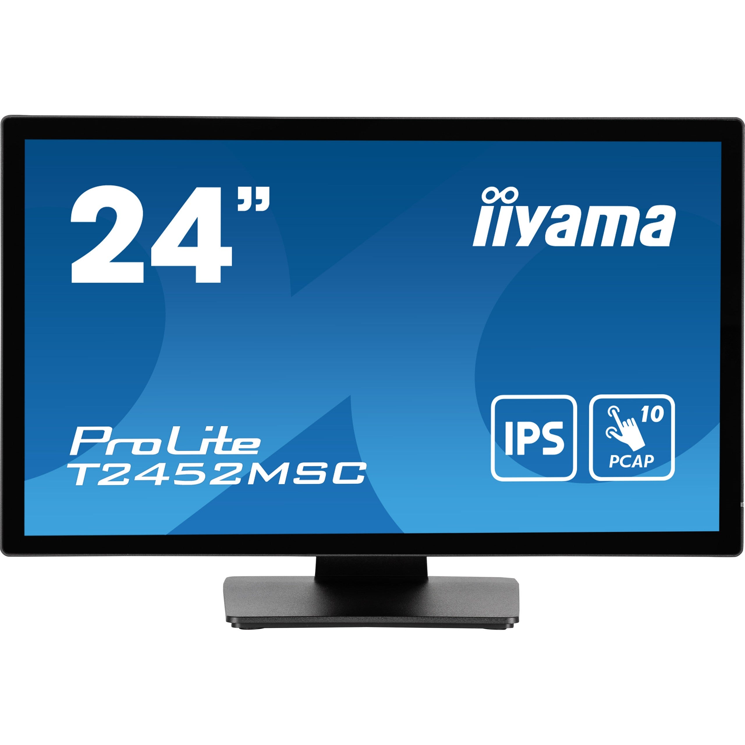 61cm/24" (1920x1080) iiyama ProLite T2452MSC-B1 16:9 FHD IPS Touch 14ms HDMI DP USB-C Speaker Black