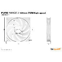 be quiet! 120mm be quiet! Pure Wings 3 PWM high-speed white – Ansicht 5