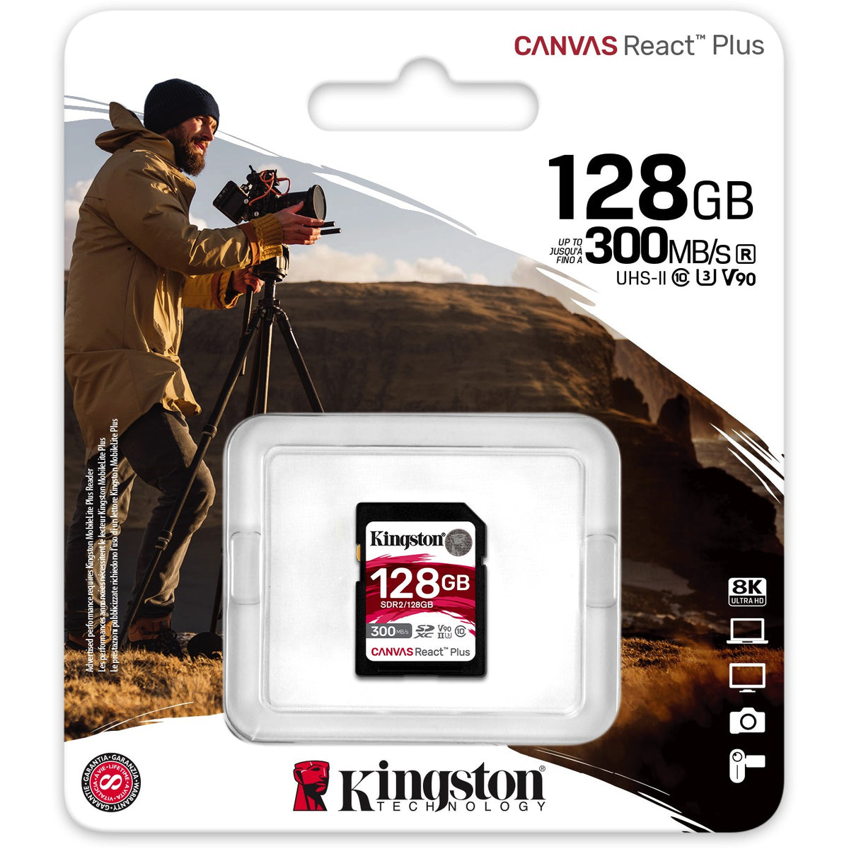 SCHEDA 128GB Kingston Canvas React Plus XC 300MB/s