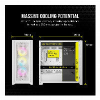 Midi Corsair iCUE 5000D RGB Airflow Window White