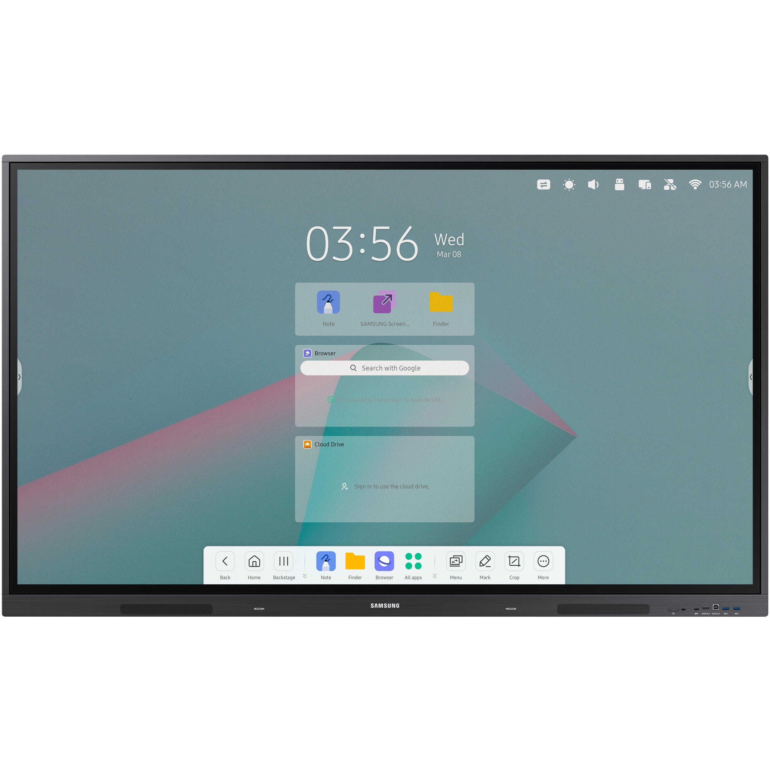 218cm/86" (3840x2160) Samsung Interactive Display WA86C 16:9 4K UHD IPS Touch 12/7 8ms 60Hz HDMI USB-C WIFI LAN BT Android Black