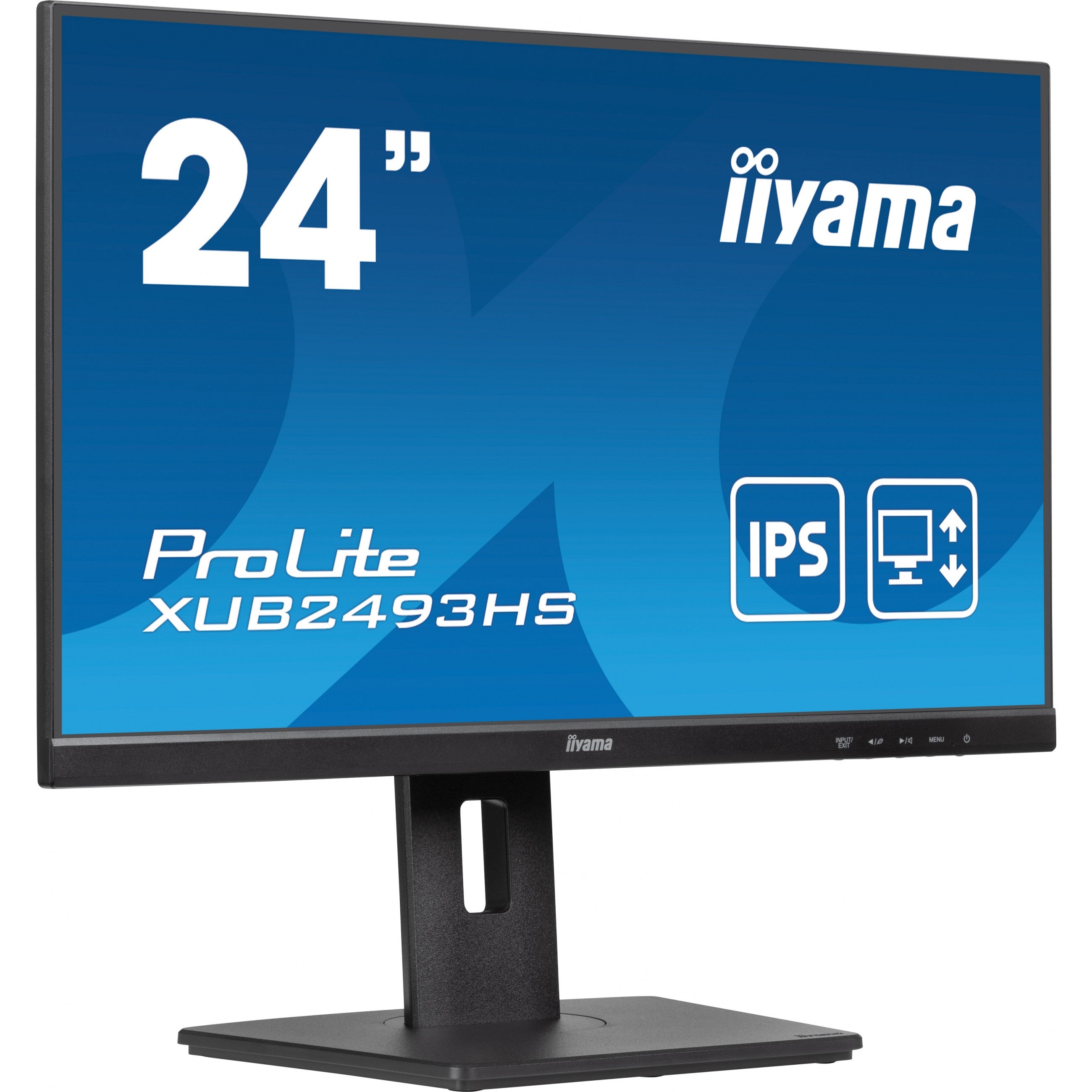 61cm/24" (1920x1080) iiyama ProLite XUB2493HS-B6 16:9 FHD IPS 0.5ms 100Hz HDMI DP Pivot