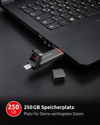 Intenso 3850440 Externes Solid State Drive 250 GB USB Type-A / USB Type-C 3.2 Gen 1 (3.1 Gen 1) Anthrazit