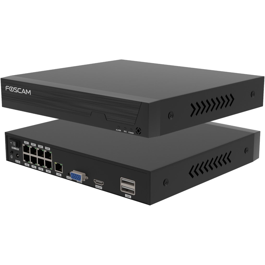 FOSCAM FN9108E-T4-2T Überwachungskameraset 4 Kameras mit Recorder Weiß