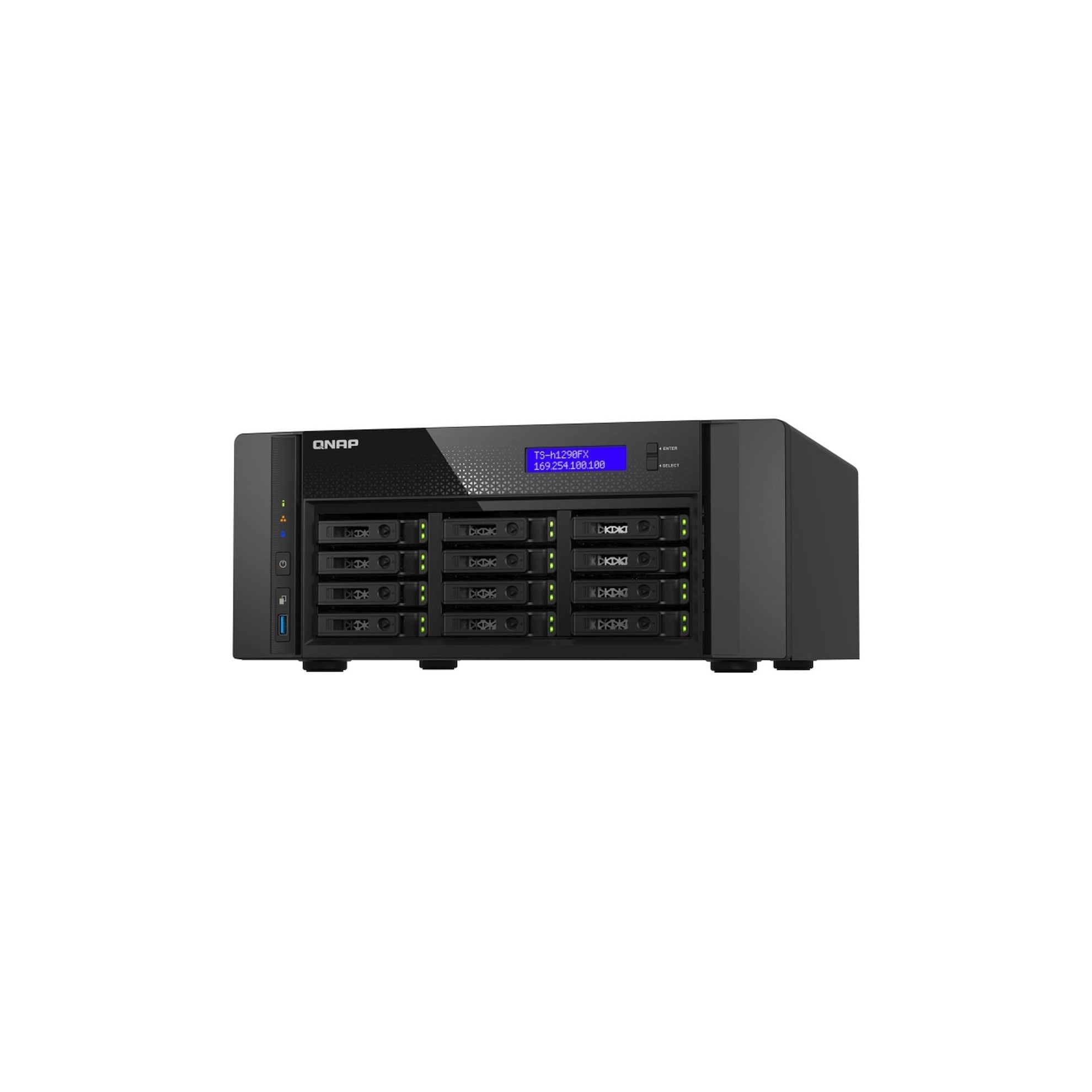 QNAP NAS TS-h1290FX-7302P-128G, 12 bay
