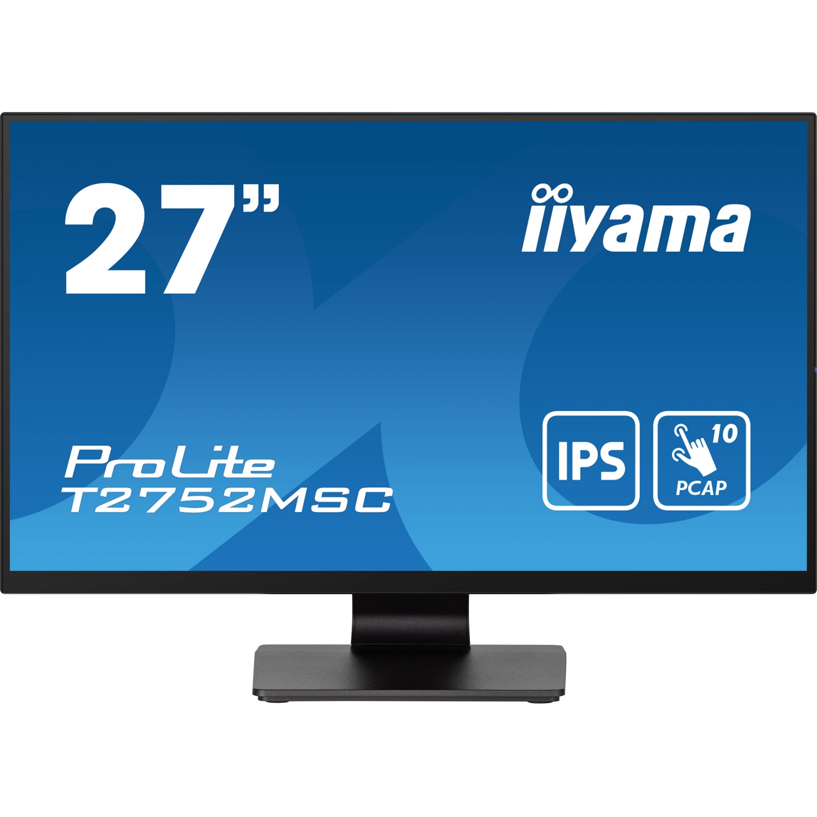 68.6cm/27" (1920x1080) iiyama ProLite T2752MSC-B1 16:9 FHD IPS Touch 5ms 60Hz HDMI DP USB Speaker Black