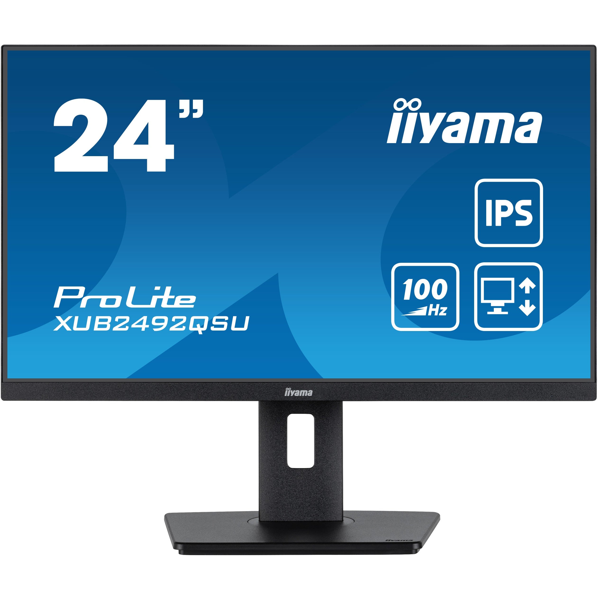 61cm/24" (2560x1440) iiyama ProLite XUB2492QSU-B1 16:9 WQHD IPS 0.5ms 100Hz HDMI DP USB Speaker Pivot Black