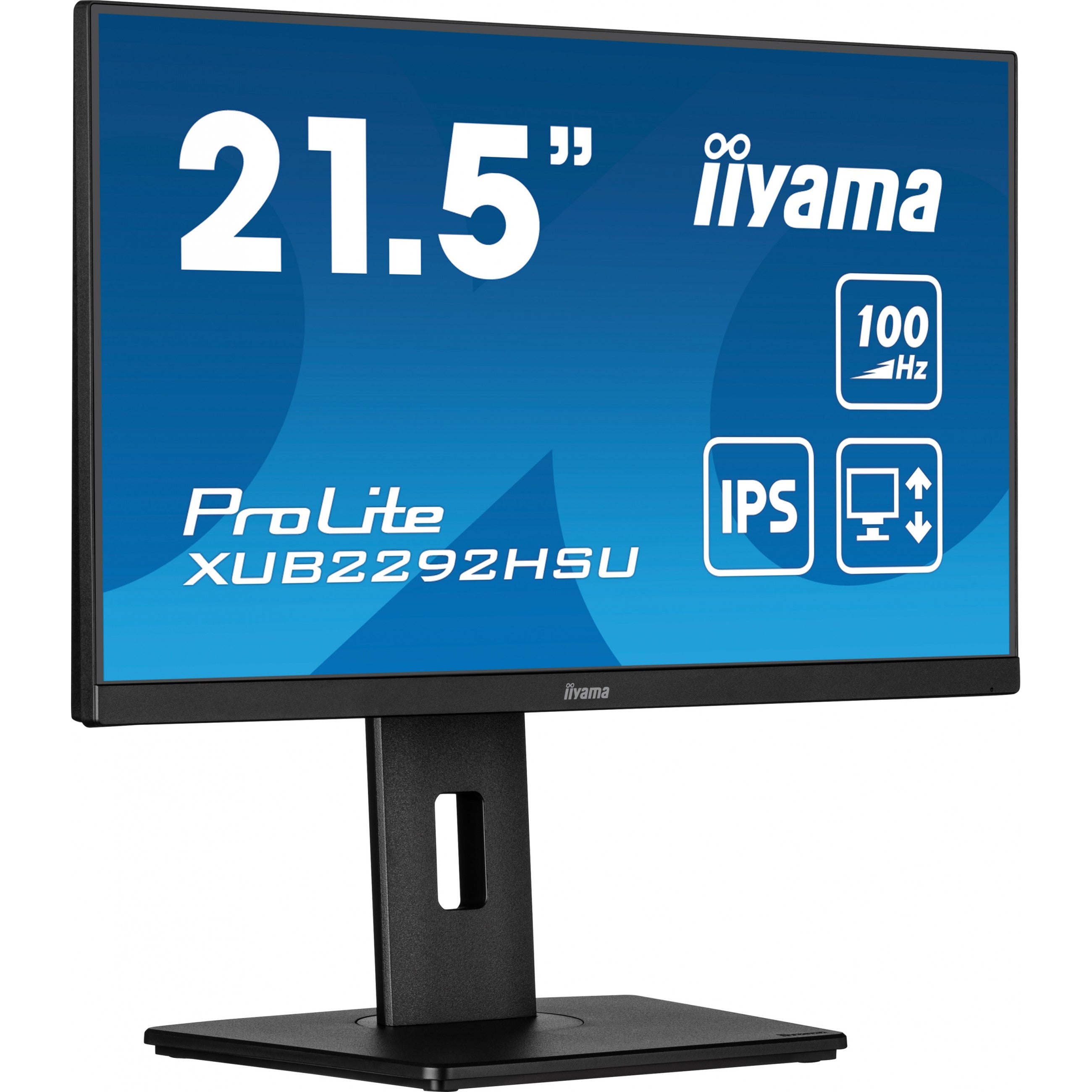 55.9cm/22" (1920x1080) Iiyama ProLite XUB2292HSU-B6 16:9 FHD IPS 0.4ms 100Hz HDMI DP USB Speaker Pivot Black