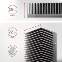 Axagon CLR-M2XT Aluminium-Passivkühler für einseitige und doppelseitige M.2-SSD-Festplatten, Größe 2280, Höhe 24 mm