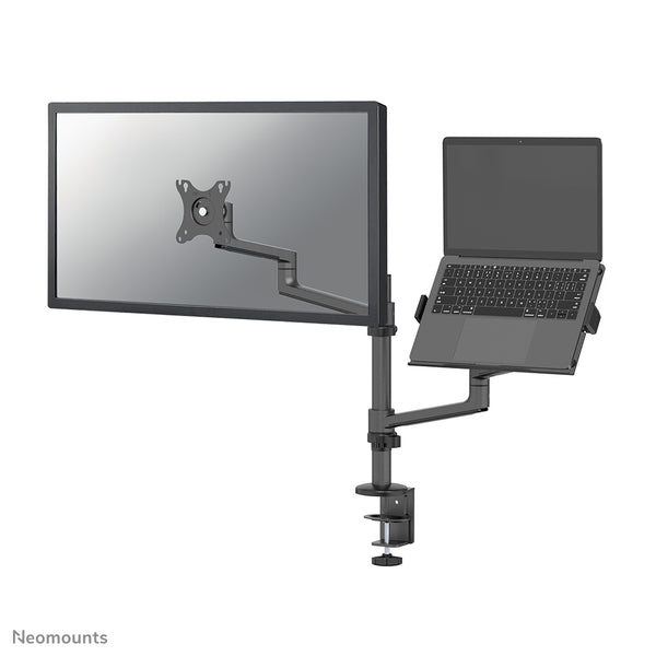 Neomounts DS20-425BL2 Monitorarm mit Laptop-Halterung 17-27" - platzsparend