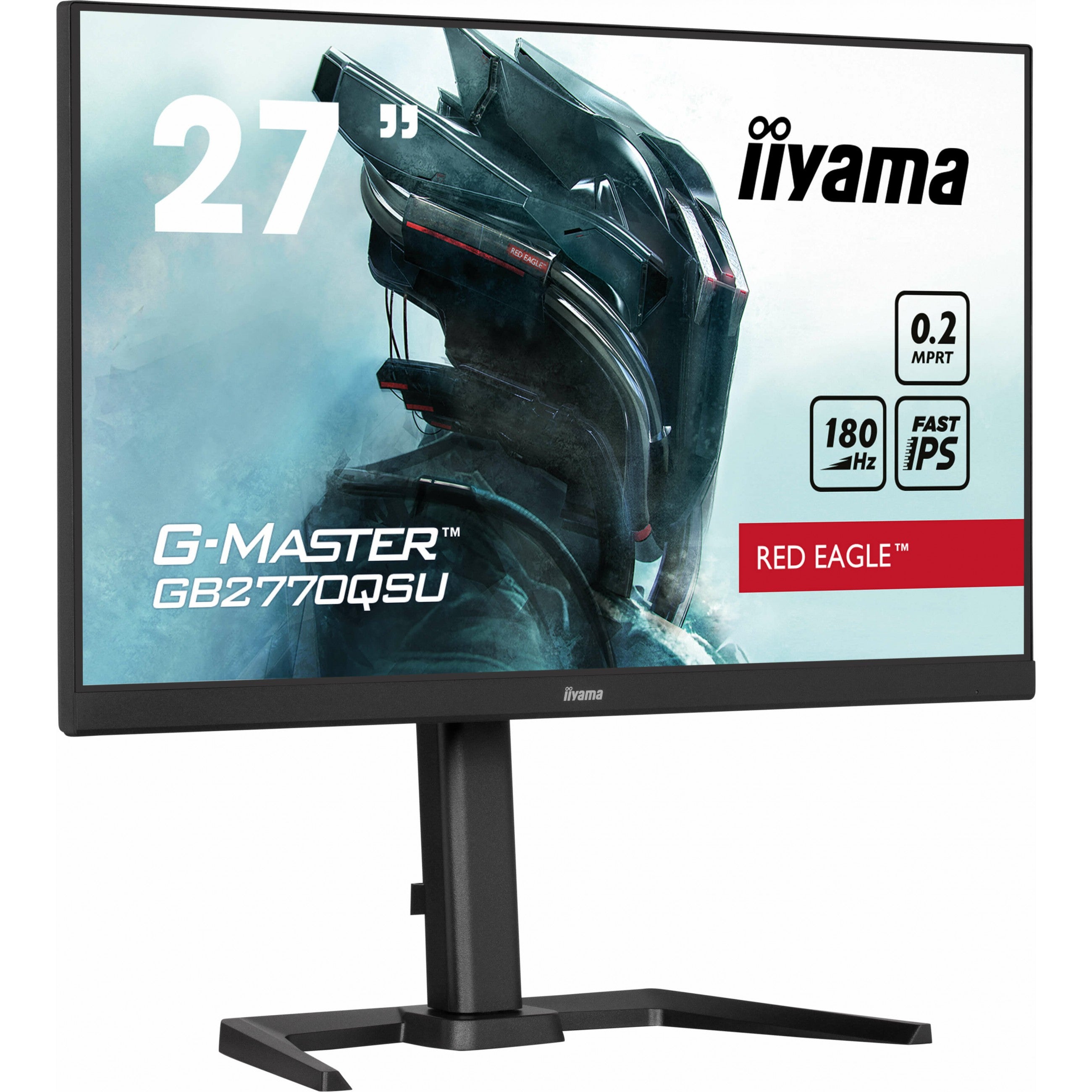 68.6cm/27" (2560x1440) Iiyama 2K UHD 16:9 IPS Gaming 0.2ms 180Hz HDMI DP USB Speaker Black