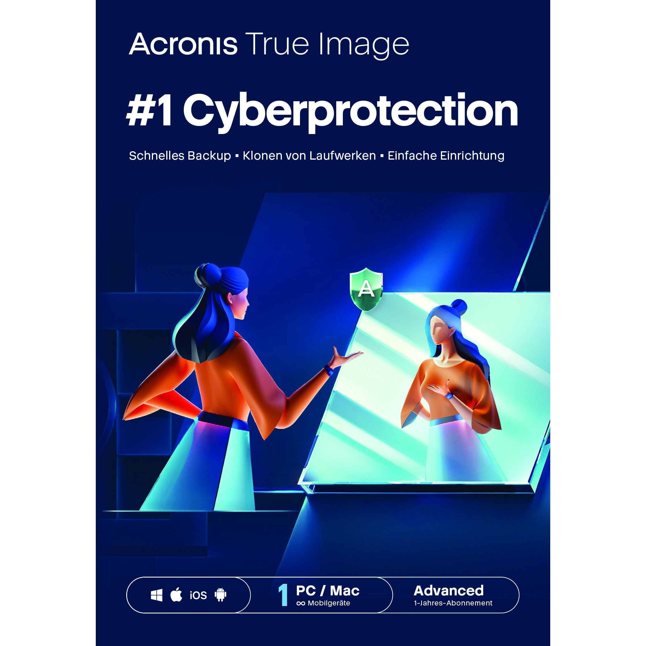 Acronis Cyber Protect Home Office Advanced - 1 Computer + 50 GB Acronis Cloud Storage - 1 year subscription - ESD-DownloadESD