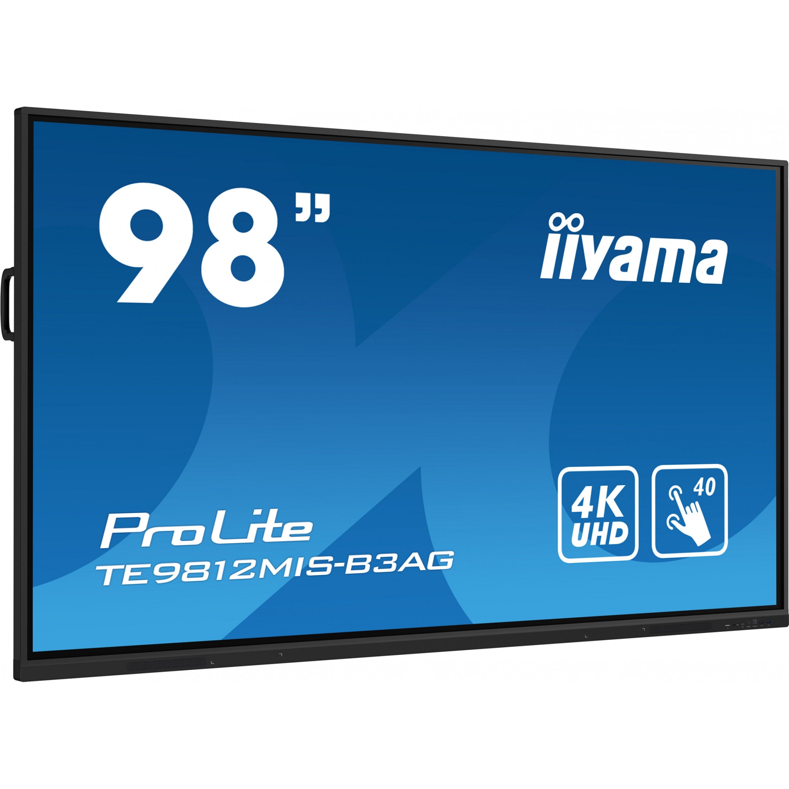 247.7cm/98" (3840x2160) iiyama ProLite TE9812MIS-B3AG 16:9 4k UHD IPS 24/7 Digital Signage 8ms 60Hz HDMI USB-C VGA LAN WIFI Android Speaker Black