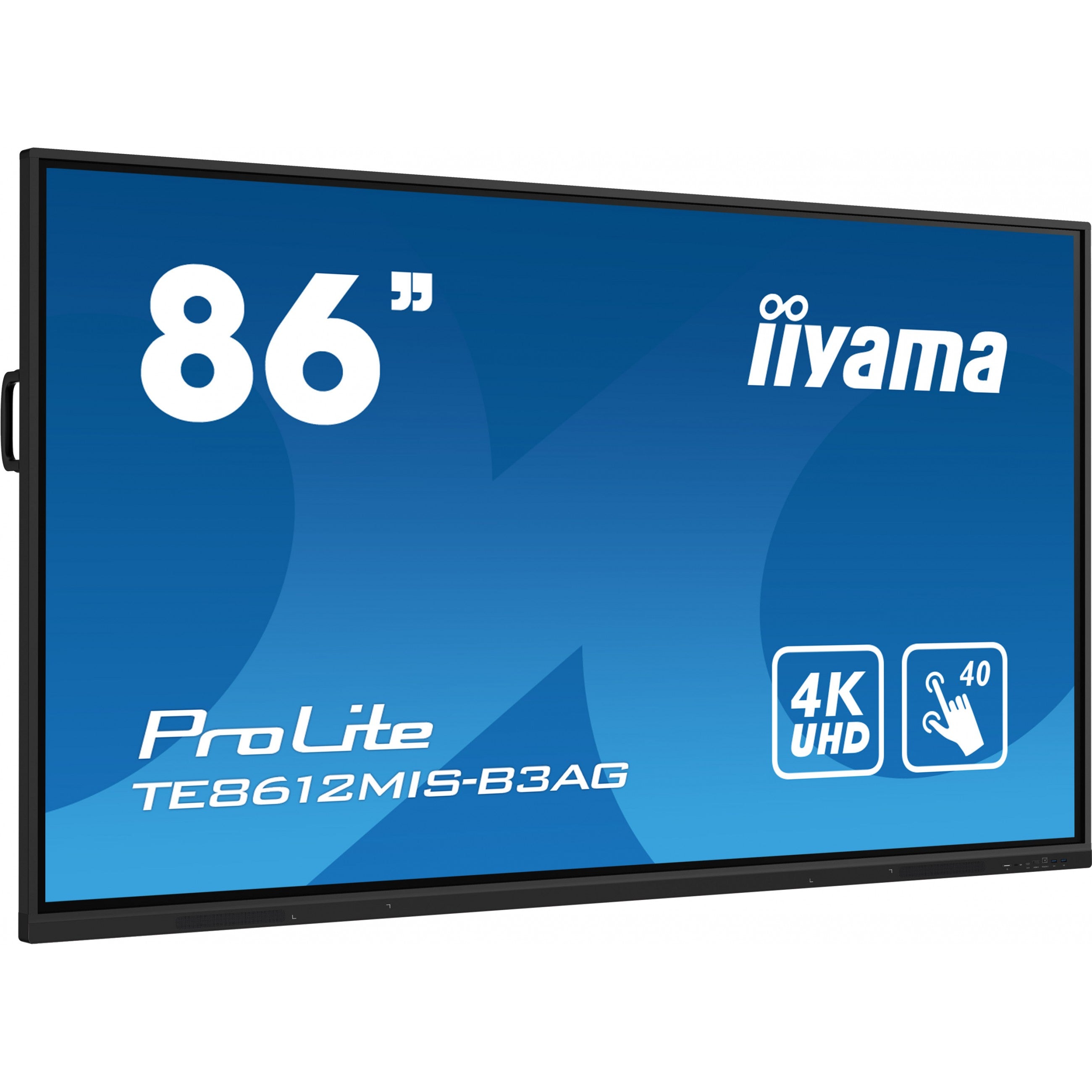 217.40cm/86" (3840x2160) iiyama ProLite TE8612MIS-B3AG 16:9 4k UHD 24/7 Digital Signage 8ms 60Hz HDMI USB-C VGA LAN WIFI Speaker Black