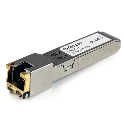 StarTech Cisco kompatibles Gigabit RJ45 Kupfer SFP Transceiver-Module – 1000BASE-T, bis zu 1250 Mbit/s, bis zu 100 Metern, DDM, Hot-Swap SFPC1110