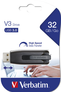 Verbatim V3 - USB 3.0-Stick 32 GB - Schwarz
