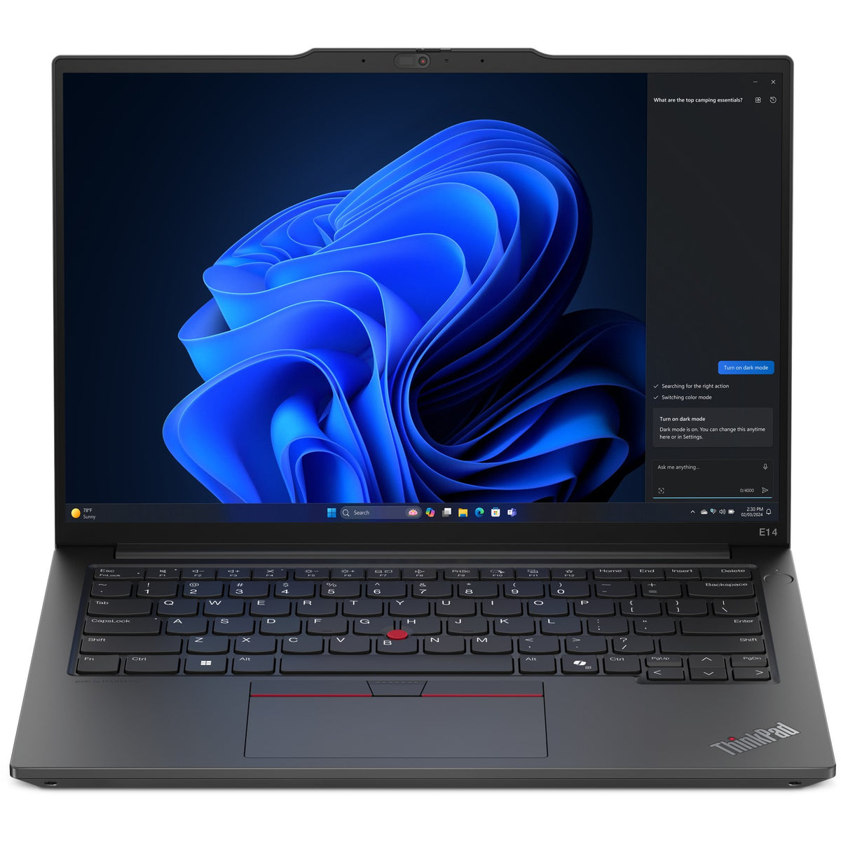 Lenovo ThinkPad E14 G6 RYZ5 7535HS/16Go/512SSD/W11Pro noir