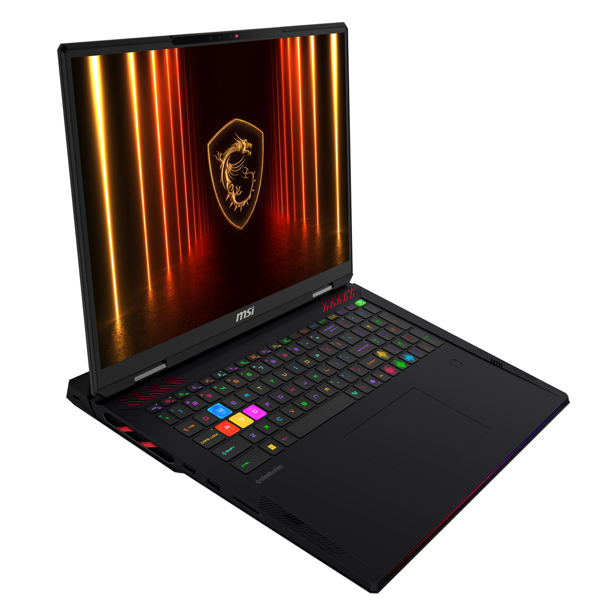 MSI Raider 18 HX AI A2XWJG NVIDIA GeForce Intel Core Ultra 9 285HX Laptop 45,7 cm (18") UHD+ 64 GB DDR5-SDRAM 4 TB SSD NVIDIA GeForce RTX 5090 Wi-Fi 7 (802.11be) Windows 11 Pro Schwarz