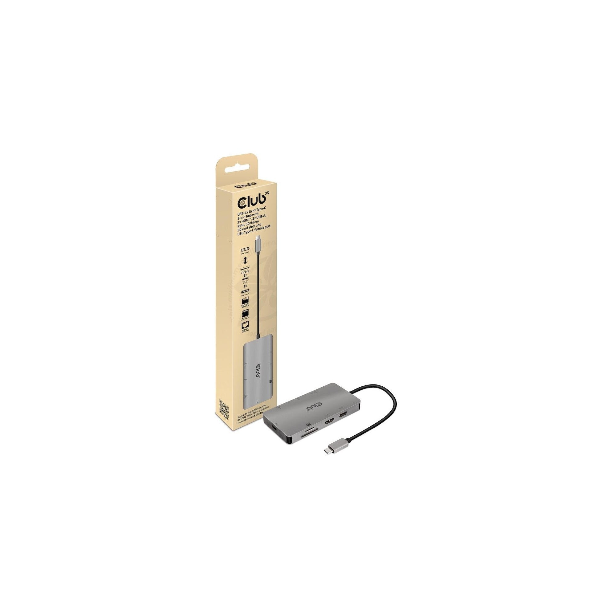 Club 3D, Hub Type-C 8 in 1