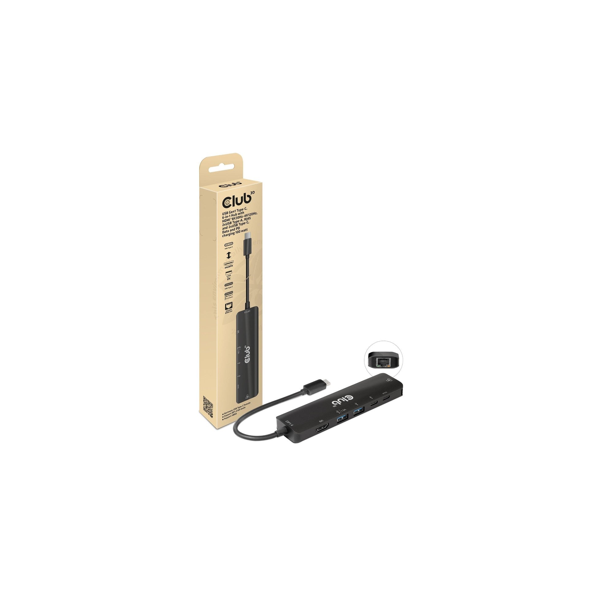 Club 3D, Hub Type-C 6 in 1