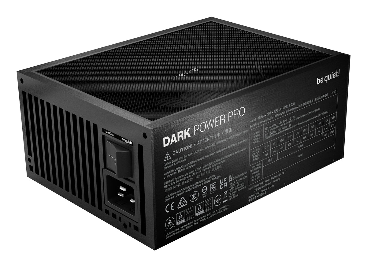 be quiet! Dark Power Pro 14 IO Netzteil 1600 W 20+4 pin ATX ATX Schwarz