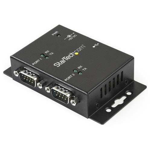StarTech 2 Port USB auf Seriell RS232 Adapter DB9 Hub 2x Stecker 1x USB-B Buchse Wandmontagefhig