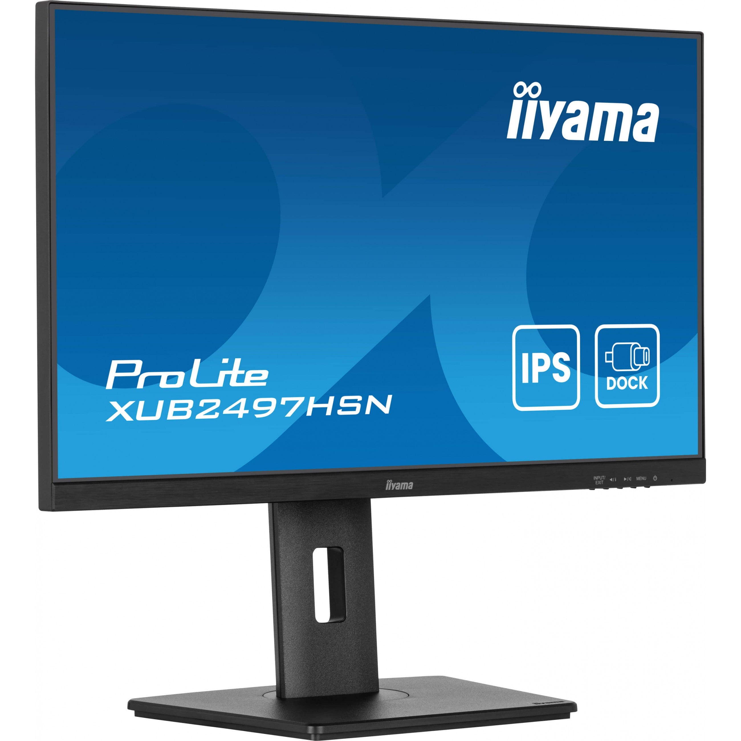 60.5cm/23.8" (1920x1080) iiyama ProLite XUB2497HSN-B2 16:9 FHD IPS 1ms 100Hz HDMI DP USB-Hub Speaker Pivot Black