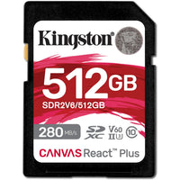 CARD 512GB Kingston Canvas React Plus XC Klasse 10 UHS-II U3 V60