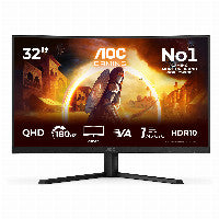 AOC 81,3cm/32" (2560x1440) Gaming 16:9 QHD Curved FastVA 0,5ms 180Hz HDR10 HDMI DP Black