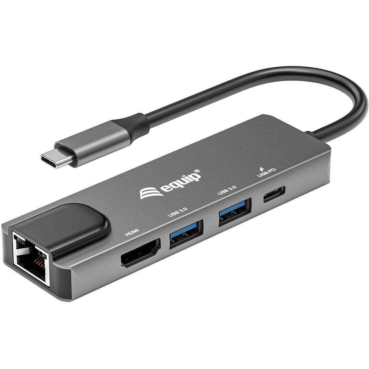 Station d'accueil USB-C->HDMI.2xUSB3.0.GbE.100WPD 25cm si