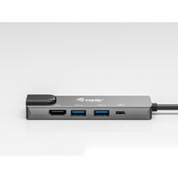 Equip Dock USB-C->HDMI.2xUSB3.0.GbE.100WPD 25cm si