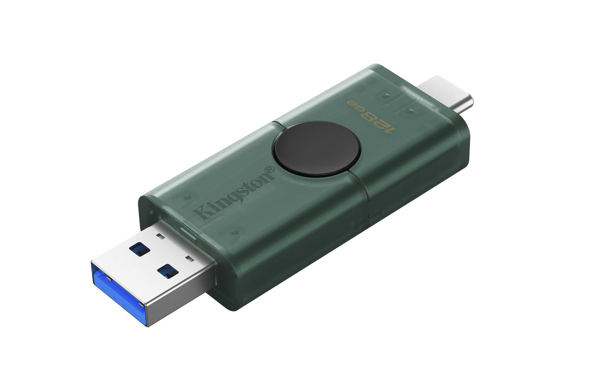 Kingston Technology DataTraveler DuoG2 USB-Stick 128 GB USB Type-A / USB Type-C 3.2 Gen 1 (3.1 Gen 1) Schwarz, Grün
