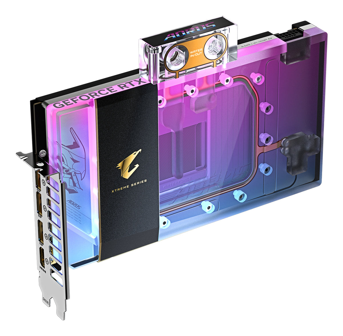 GIGABYTE AORUS GeForce RTX 5090 XTREME WATERFORCE WB 32G Grafikkarte - 32 GB GDDR7, 512 Bit, PCI-E 5.0, 2655 MHz Kernfrequenz, 3 x DP 2.1a, 1 x HDMI 2.1b, NVIDIA DLSS 4, GV-N5090AORUSX WB-32GD